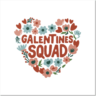 Cute Galentine's Day Squad Gang Girls Valentine 2024 Funny Posters and Art